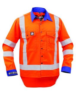 WORKWEAR BISON ARCGUARD SHIRT 11CAL TTMC-W17 ROY/OR (FSBCNLW)