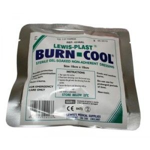FIRST AID LEWIS-PLAST BURN-COOL GEL DRESSING 10CM X 10CM EA