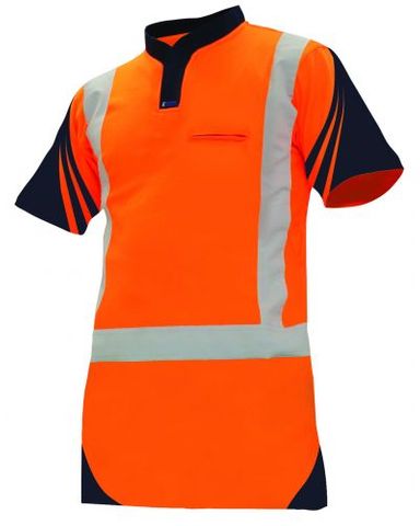 WORKWEAR BISON POLO HIVIS D/N QUICK-DRY SPORT COLLR OR (PNOCBLW)