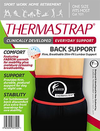 SUPPORTS CLINICAL TECH BACK THERMASTRAP