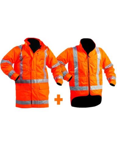 RAINWEAR BISON STAMINA JACKET TTMC-W17 5-IN1 VEST COMBO OR (JTP5N1)