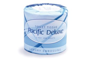 PAPER PACIFIC DELUXE TOILET ROLL 2 PLY 400 S CTN