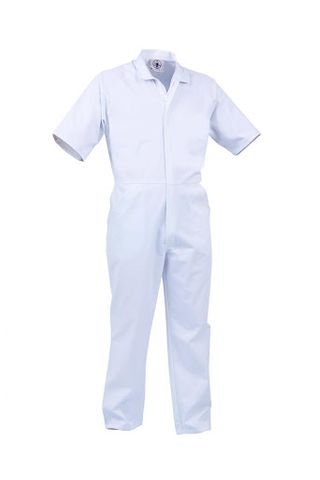 WORKWEAR BISON WK/ZONE OVERALL FOOD INDUSTRY S/S L/W 190GSM ZIP (FSNPCLW) 76R
