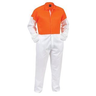 WORKWEAR BISON WK/ZONE OVERALL FOOD INDUSTRY L/W HI-VIS ZIP W/OR (FONPCLW) 76R