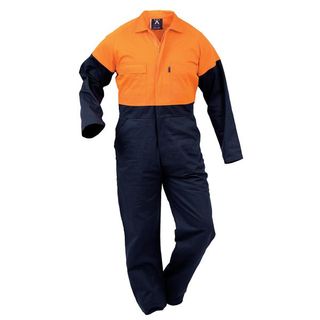 WORKWEAR BISON WK/ZONE OVERALL HVIS DAY ONLY CTTN 300GSM ZIP (DOPCO) 76R