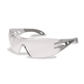 EYEWEAR UVEX PHEOS SAFETY SPEC CLEAR LENS FRAME GREY/GREY