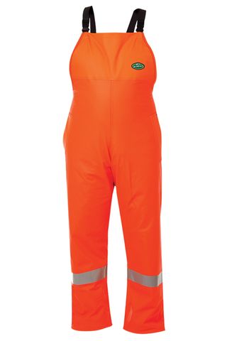 RAINWEAR KAIWAKA TUFFLEX BIB OVERTROUSER HIVIS ORANGE