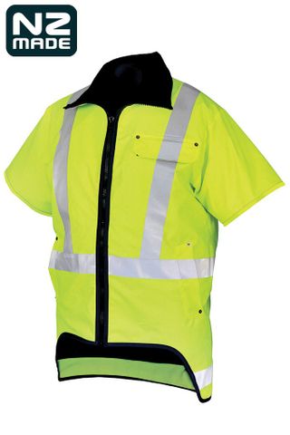 WORKWEAR KAIWAKA TUFFLEX HI VIZ SHORT SLEEVE VEST
