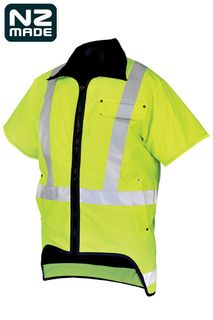 WORKWEAR KAIWAKA TUFFLEX HI VIZ SHORT SLEEVE VEST