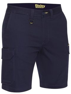 WORKWEAR BISLEY SHORT CARGO STRETCH COTTON DRILL