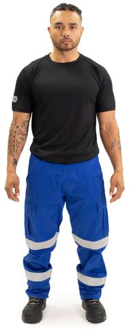 WORKWEAR BISON ARCGUARD TROUSER FR 11CAL 240GSM TAPED ROYAL (I-TNBCNFR)