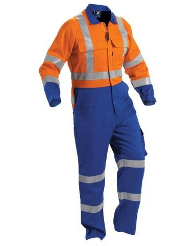 WORKWEAR BISON ARCGRD OVERALL FR 11CAL D/N ZIP RB/OR (FTPCNLW) SZ05