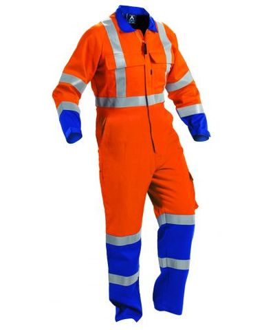WORKWEAR BISON ARCGUARD OVERALL FR 11CAL TTMC-W17 ZIP RB/OR (CTPCNLW) SZ 05