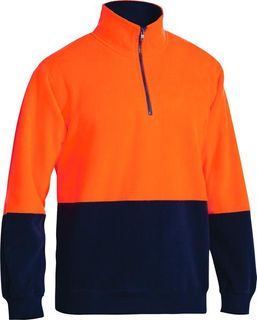 WORKWEAR BISLEY FLEECE HALF-ZIP PULLOVER HIVIS