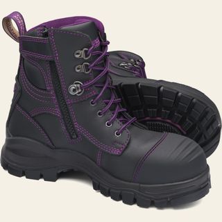BLUNDSTONE WOMENS ZIP SIDED LACE UP BLACK PAIR