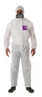 DISPOSABLE MICROGARD COVERALL 1500 ASBEST WHITE 2XL