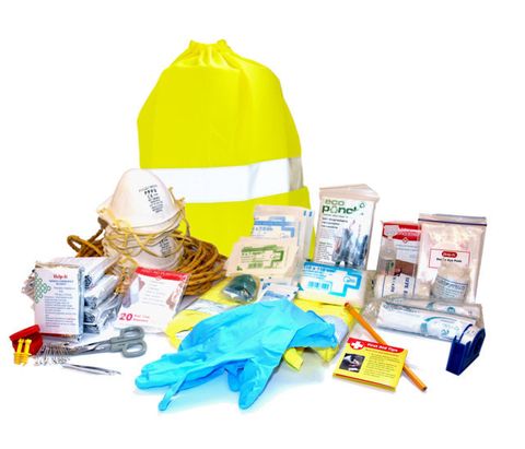 FIRST AID ONE PERSON READY TO RUN SURVIVAL KIT IN DRAW STRING BAG