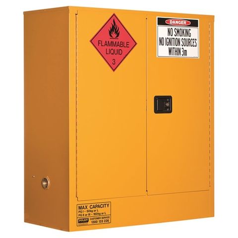 STORAGE PRATT FLAMMABLE STORAGE LIQUID CABINET 160L 2 DOOR, 2 SHELF