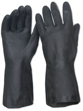 GLOVES PRO BLK NEOPRENE CHEMICAL RESISTANCE