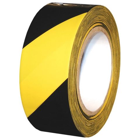 TAPE AISLE MARKING BLACK/YELLOW 48MMX33M