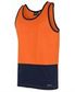 WORKWEAR JB'S SINGLET HI VIS 100% CTTN CONTRAST DUST PANEL