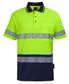 WORKWEAR JB'S HI VIS (D+N) COTTON BACK S/S SEGMENTED TAPE POLO