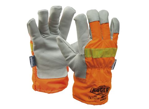 GLOVES ESKO RIGGER PREMIUM COWHIDE REFLECTIVE GLOVE PAIR