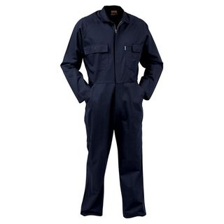 WORKWEAR BISON WORKZONE OVERALL COTTON 300GSM ZIP NAVY (COZCO) 72R