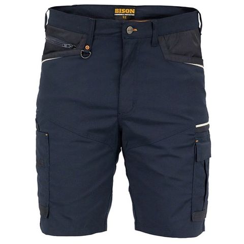 WORKWEAR BISON CARGO SHORT L/W STRETCH NAVY (SRBPCLW)