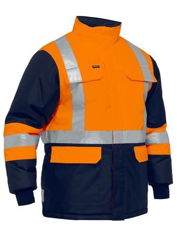 WORKWEAR BISLEY X TAPED TWO TONE HIVIS FREEZER JACKET EA