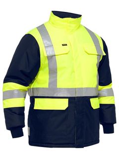 WORKWEAR BISLEY X TAPED TWO TONE HIVIS FREEZER JACKET EA