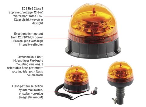 TRAFFIC BEACON ESKO MAGNETIC MOUNT BEACAN- EACH