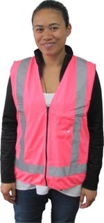 WORKWEAR IRONWEAR VEST HI VIS TAPED NIGHT ONLY PINK XS