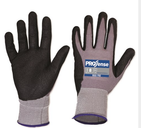 GLOVES PRO SENSE MAXI PRO PALM DIPPED NITRILE SIZE 6 PAIR