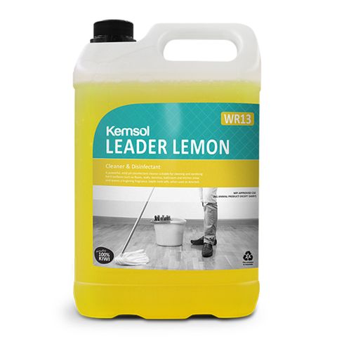 HYGIENE LEADER CLEANER DISINFECTANT (LEMON) YELLOW 5L EACH