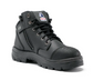 BOOT STEEL BLUE PARKES ZIP/SIDE LACE UP BLACK