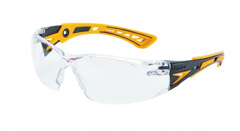 EYEWEAR BOLLE RUSH PLUS CLEAR BL/YEL FRAME AF/AS PAIR