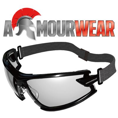 EYEWEAR ARMOURWEAR RAPPER CLEAR WITH HEAD STRAP