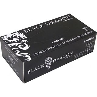 GLOVES BLACK DRAGON NITRILE GLOVES ÃƒÂ¢Ã¢â€šÂ¬Ã¢â‚¬Å“ BLACK POWDER FREE (BOX/100)