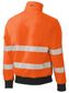 WORKWEAR BISLEY BOMBER JACKET TAPED HI VIS SOFT SHELL - ORANGE