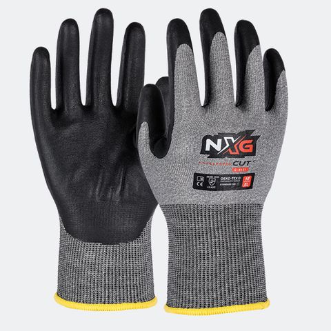 GLOVES SAFETY MATE NXG CUT C LITE GREY/BLACK PAIR