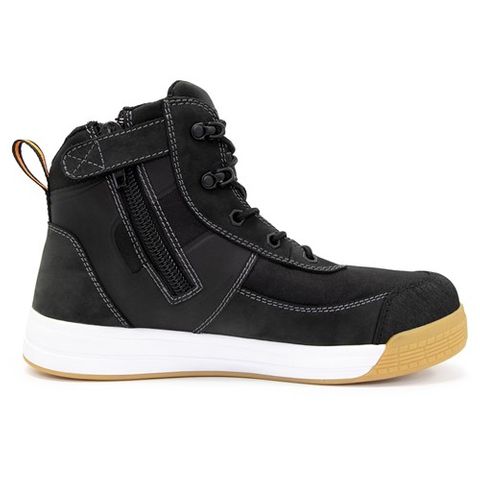BOOTS BISON LOW CUT LACE UP ZIPSIDE BLACK