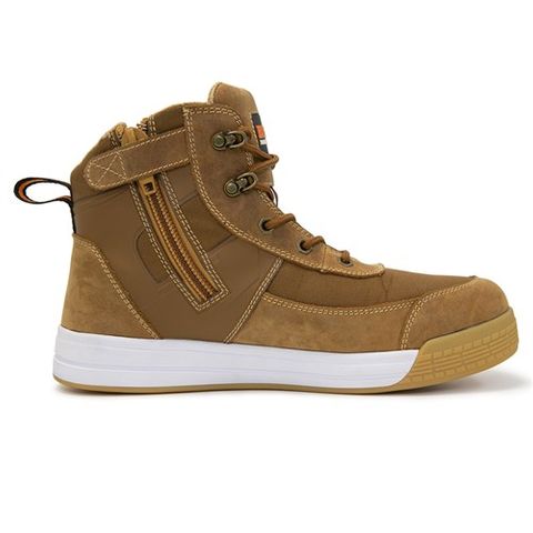 BOOTS BISON LOW CUT LACE UP ZIPSIDE BROWN