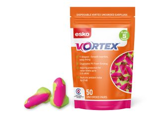 HEARING ESKO EARPLUGS  VORTEX T-SHAPED UNCORDED CL 5 50 PAIRS POUCH