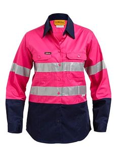WORKWEAR BISLEY SHIRT L/S HIVIS LIGHTWEIGHT ASSRT