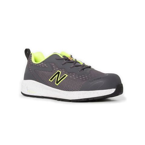 SHOE NEW BALANCE LOGIC MENS SAFETY WIDTH-2E GREY/LIME