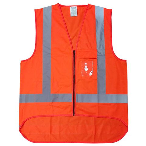 VEST S/S INDEPENDENT TRAFFIC SCR L/CHEST ORANGE