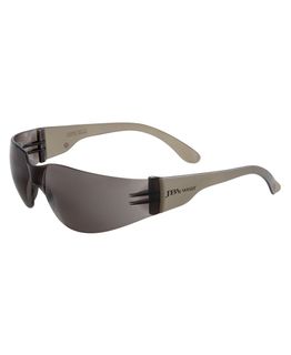 EYEWEAR JB'S WEAR SAVER WRAP AROUND SMOKE LENS & FRAME SAFETY SPEC
