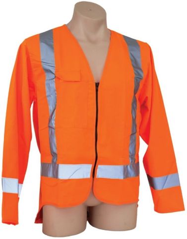 VEST L/SLV INDEPENDENT TRAFFIC SCREEN L/CHEST ORANGE