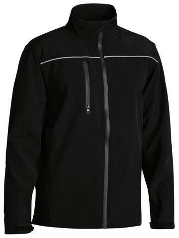 JACKET SOFT SHELL INDEPENDENT TRAFFIC EMB LEFT ARM BLACK